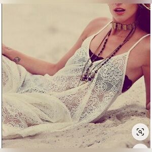 Free People Beach Ivory Lace Jumpsuit Romper